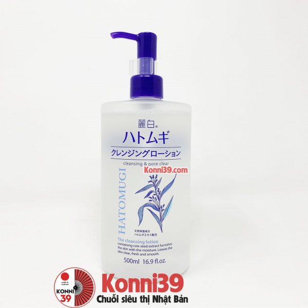 Nước tẩy trang Hatomugi Cleansing & Pore Clear chai 500ml (mẫu mới)