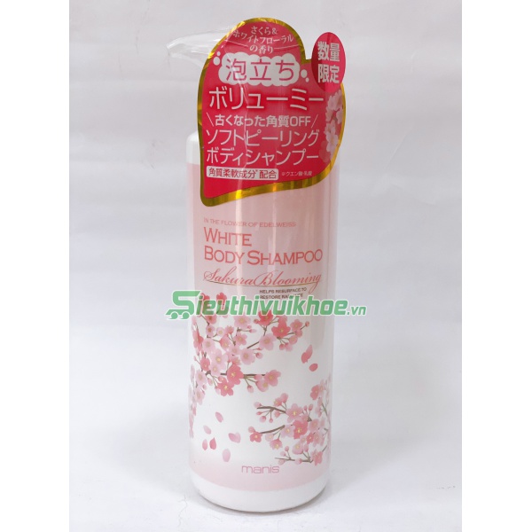 Sữa tắm Manis White Body Shampoo trắng da (2 loại) (Sakura)