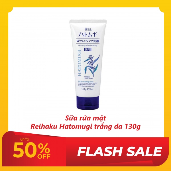 Sữa rửa mặt Reihaku Hatomugi trắng da 130g