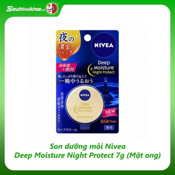 Son dưỡng môi Nivea Deep Moisture Night Protect 7g (Mật ong)
