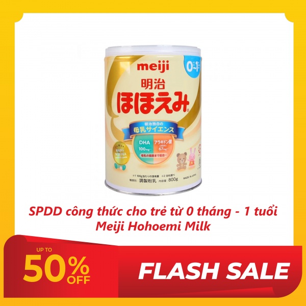 SPDD công thức cho trẻ từ 0 tháng - 1 tuổi Meiji Hohoemi Milk