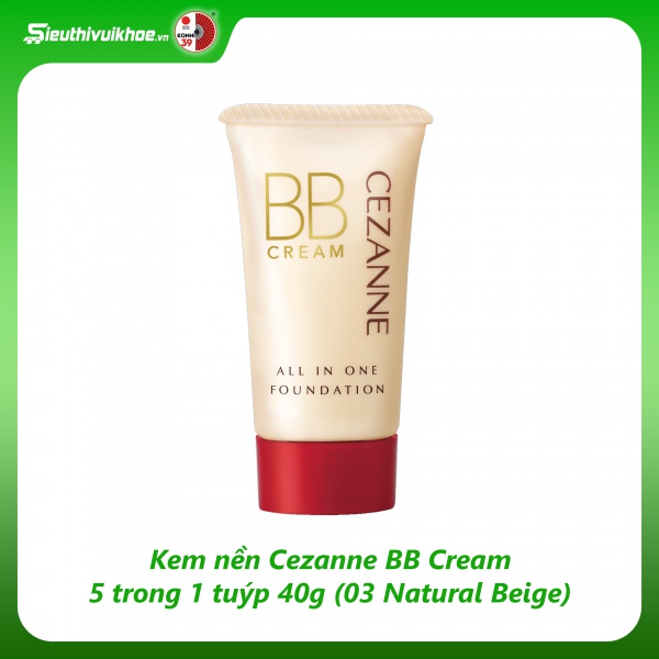 Kem nền Cezanne BB Cream 5 trong 1 tuýp 40g (03 Natural Beige)