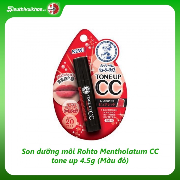 Son dưỡng môi Rohto Mentholatum CC tone up 4.5g (Màu đỏ)
