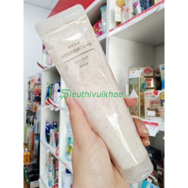 Sữa rửa mặt Muji Face Soap Scrub tẩy da chết cho da nhạy cảm 120g